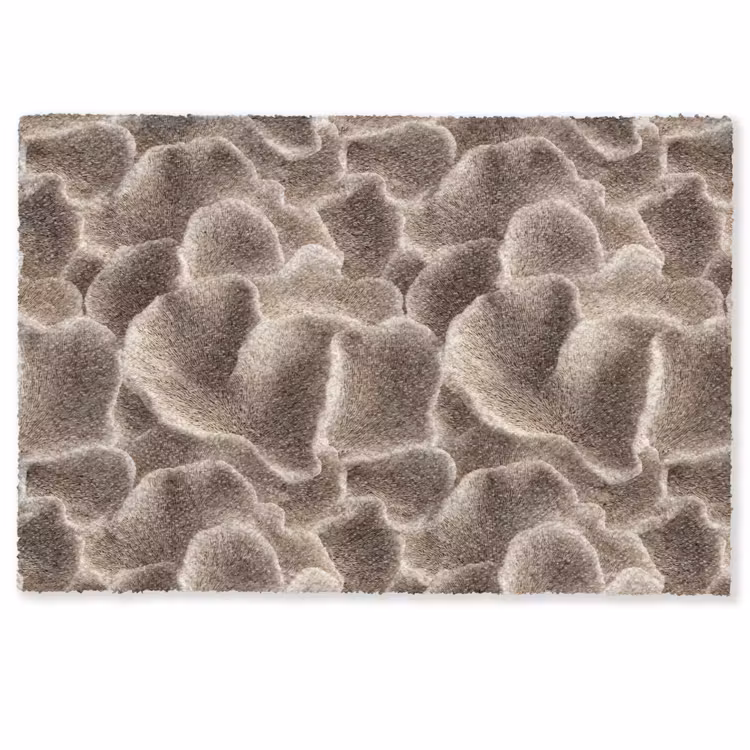 Deurmat - Waaiervorm - Beige - Vezel textuur — 1