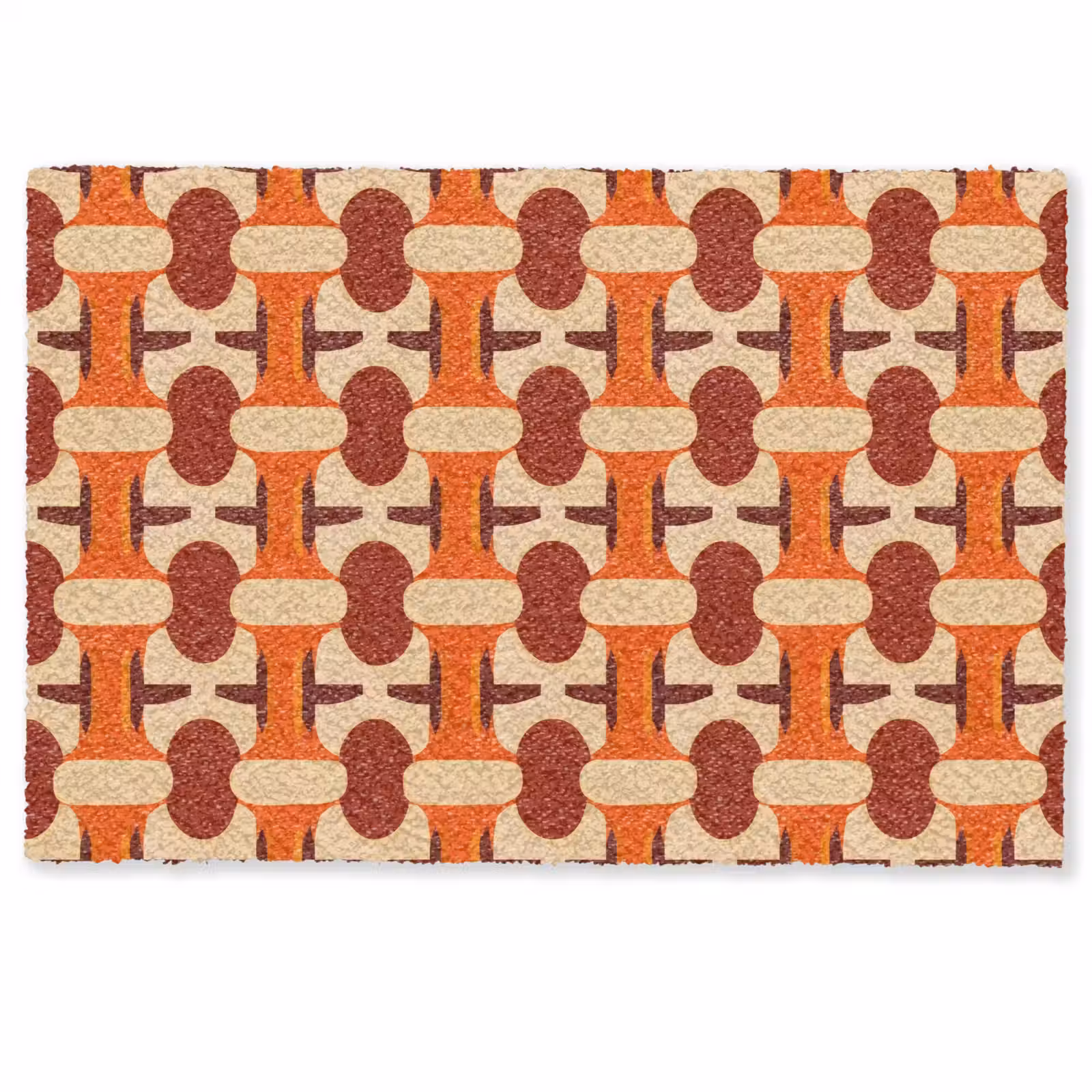 Deurmat - Geometrisch - Retro - Oranje — 1