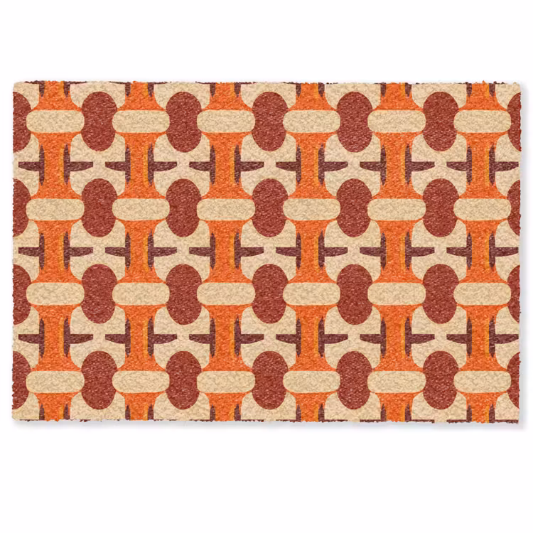Deurmat - Geometrisch - Retro - Oranje — 1