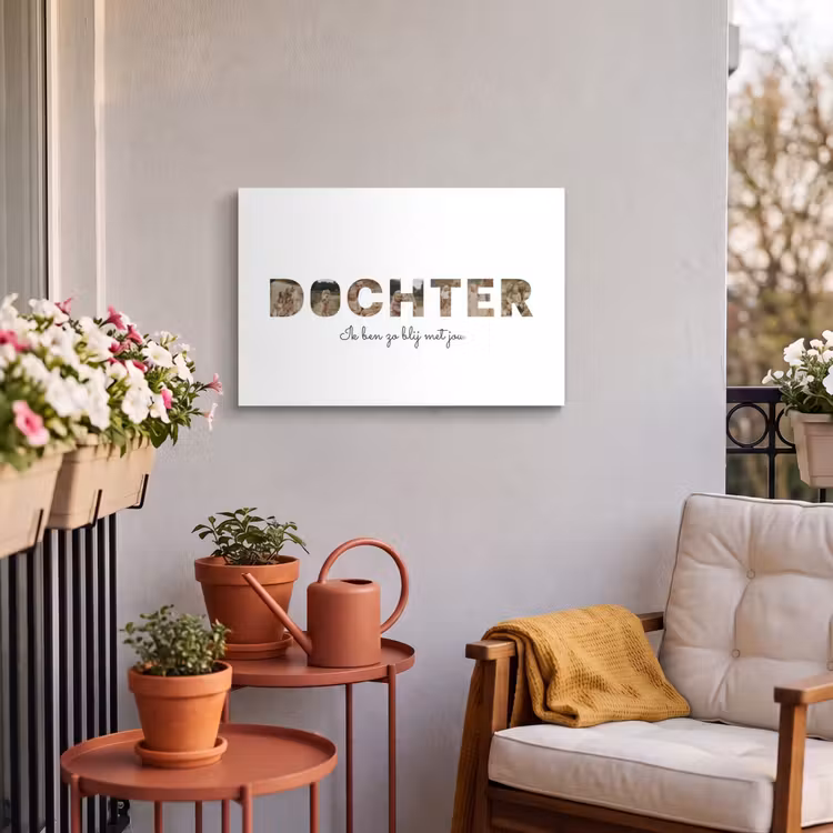 Gepersonaliseerd buiten canvas - Dochter - Lettercollage — 3