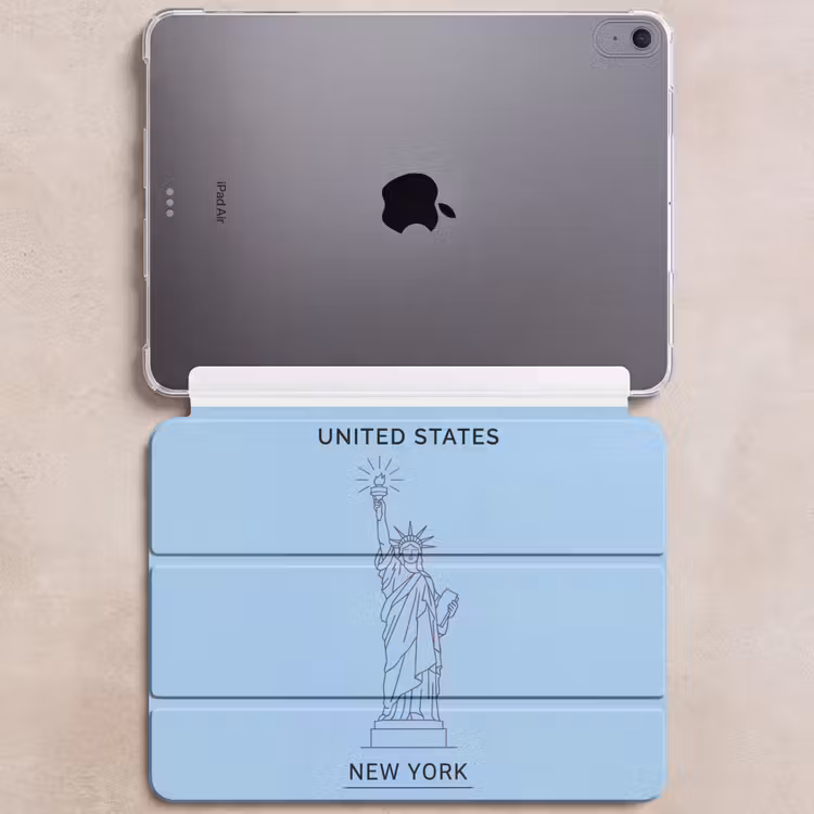 Monument - Vrijheidsbeeld - New York - Minimalistisch - Blauw — 6