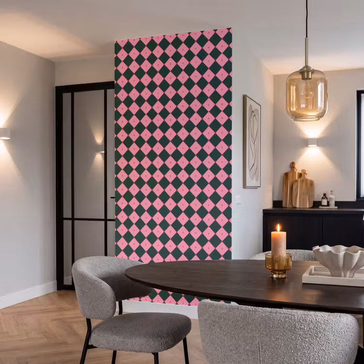 Behang - Ster - Roze - Groen - Kerst — 5