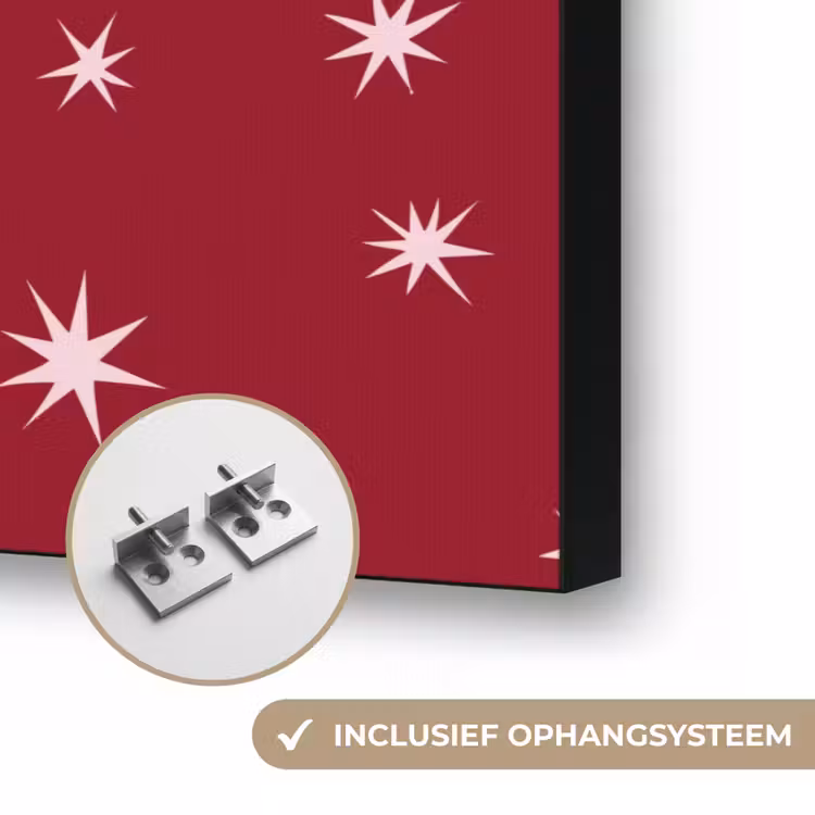 Art frame - Rood - Wit - Kerst - Ster — 6