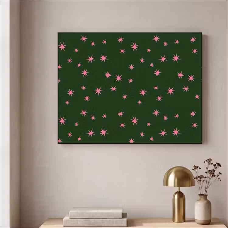 Art frame - Ster - Roze - Groen - Kerst — 5