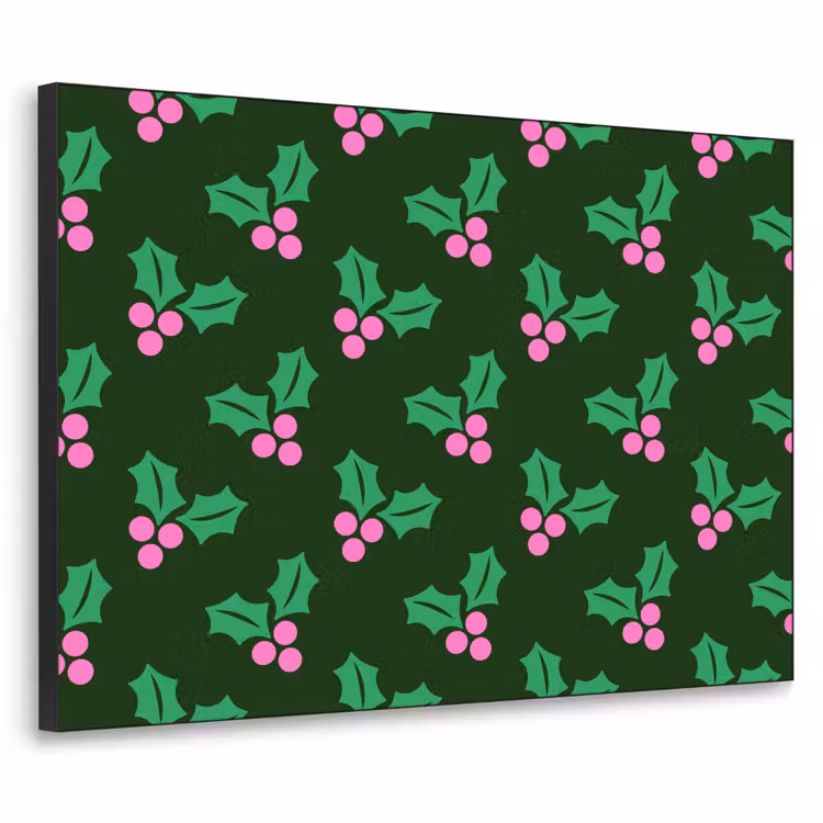 Art frame - Hulst - Groen - Roze - Kerst — 1