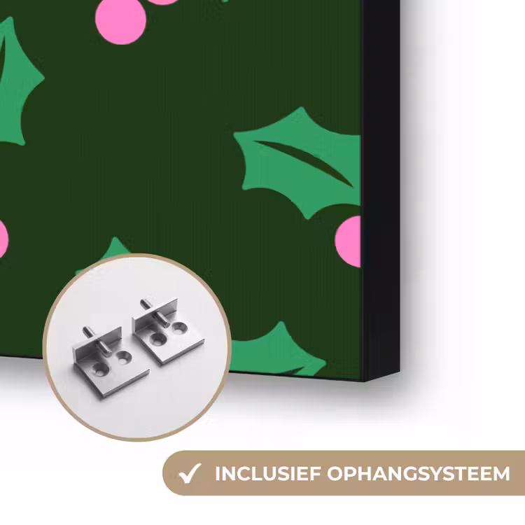 Art frame - Hulst - Groen - Roze - Kerst — 6