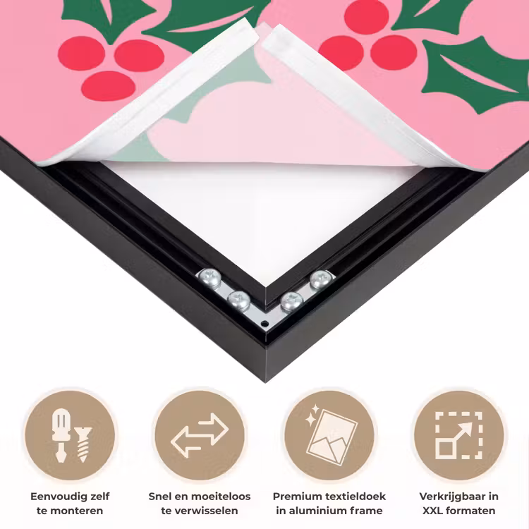 Art frame - Hulst - Kerst - Roze — 4
