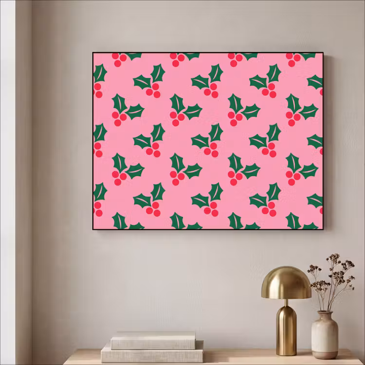 Art frame - Hulst - Kerst - Roze — 5