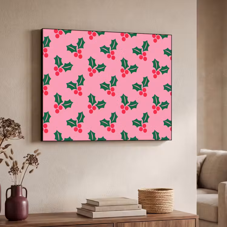 Art frame - Hulst - Kerst - Roze — 7