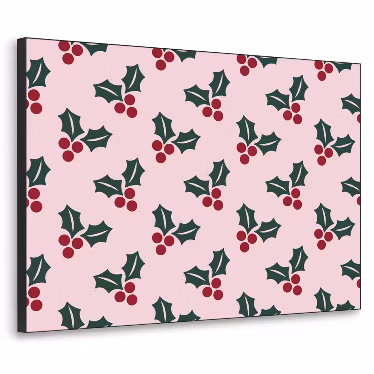 Art frame - Kerst - Hulst - Groen - Roze — 1