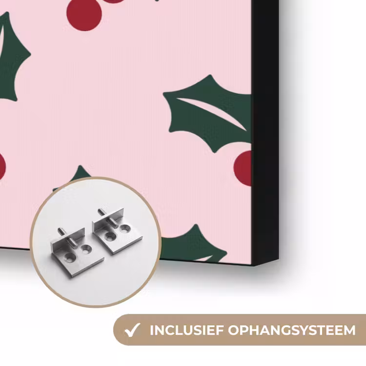 Art frame - Kerst - Hulst - Groen - Roze — 6