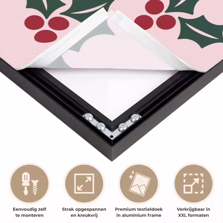 Art frame - Kerst - Hulst - Groen - Roze — 8
