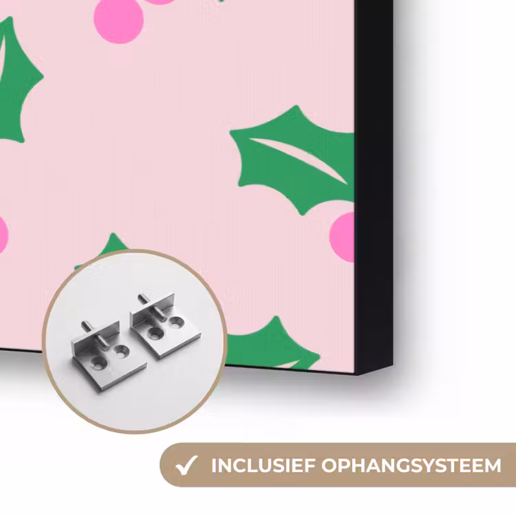 Art frame - Kerst - Hulst - Roze — 6