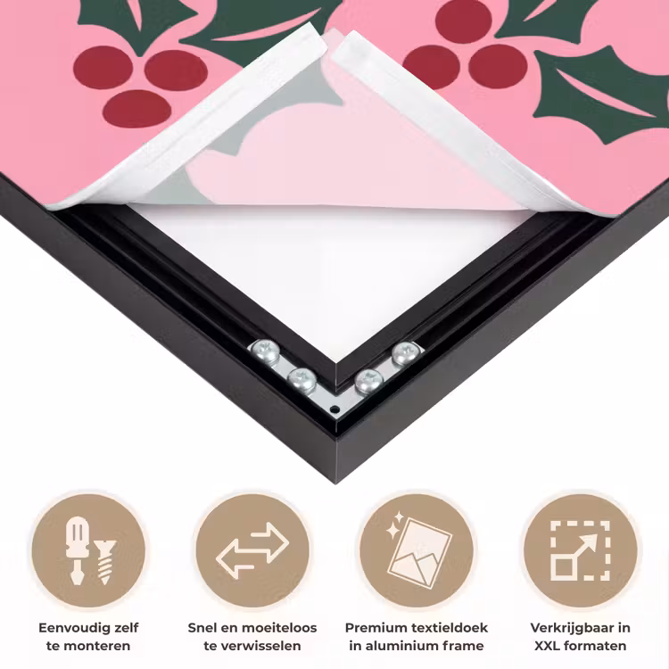 Art frame - Roze - Kerst - Hulst — 4