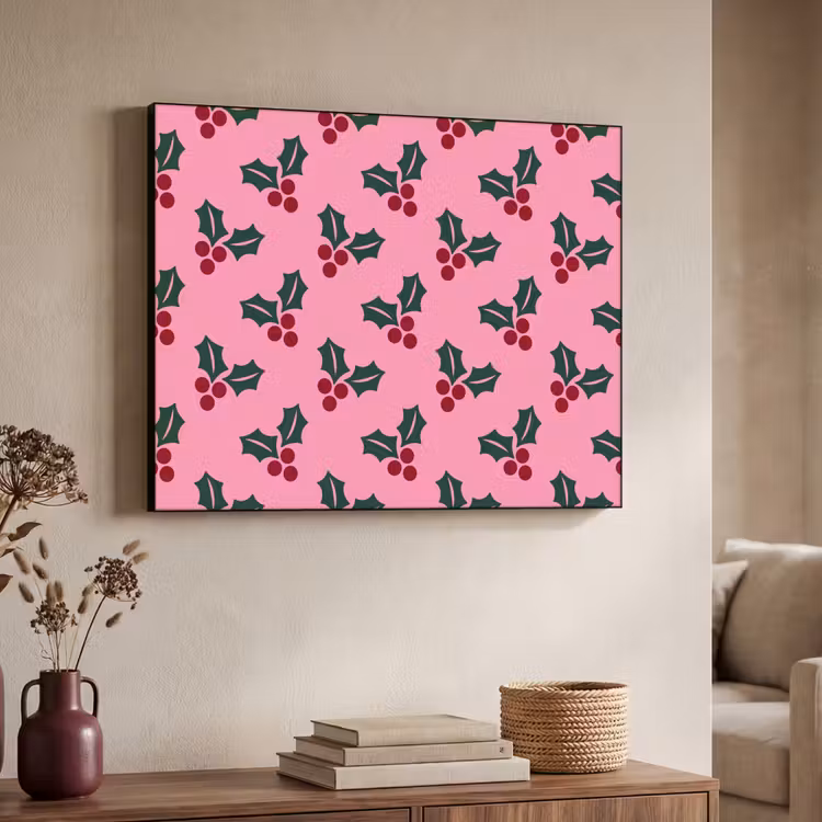 Art frame - Roze - Kerst - Hulst — 7