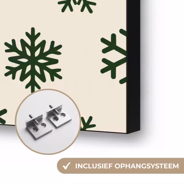 Art frame - Sneeuwvlok - Crème - Groen - Kerst — 6