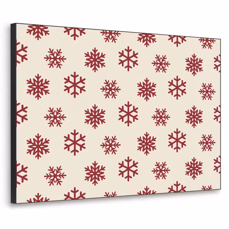 Art frame - Sneeuwvlok - Crème - Rood — 1