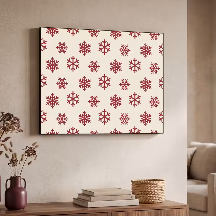 Art frame - Sneeuwvlok - Crème - Rood — 7