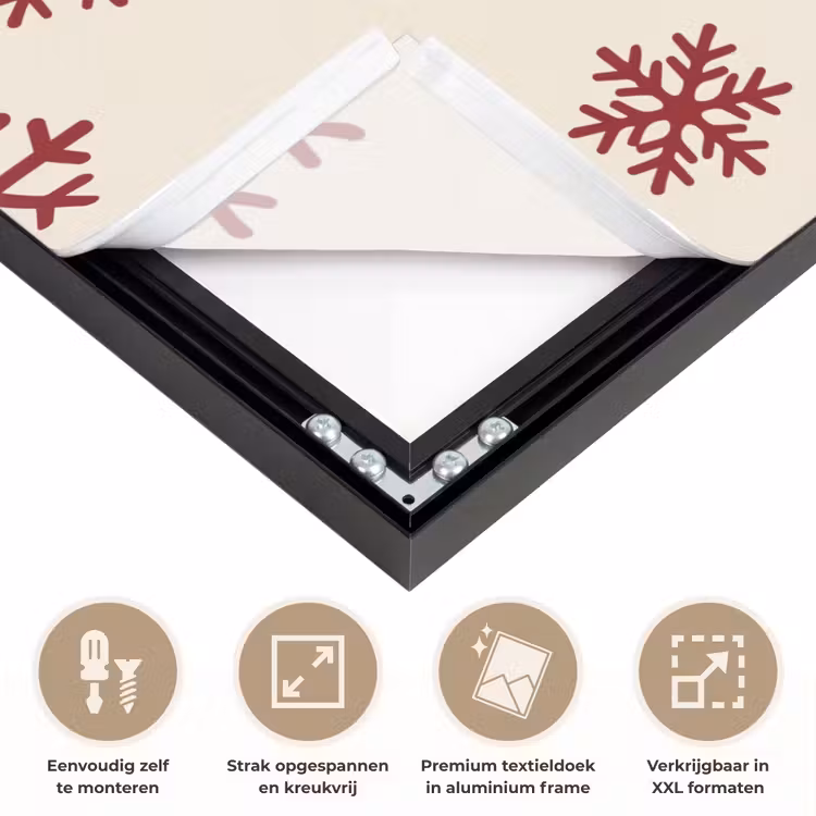 Art frame - Sneeuwvlok - Crème - Rood — 8