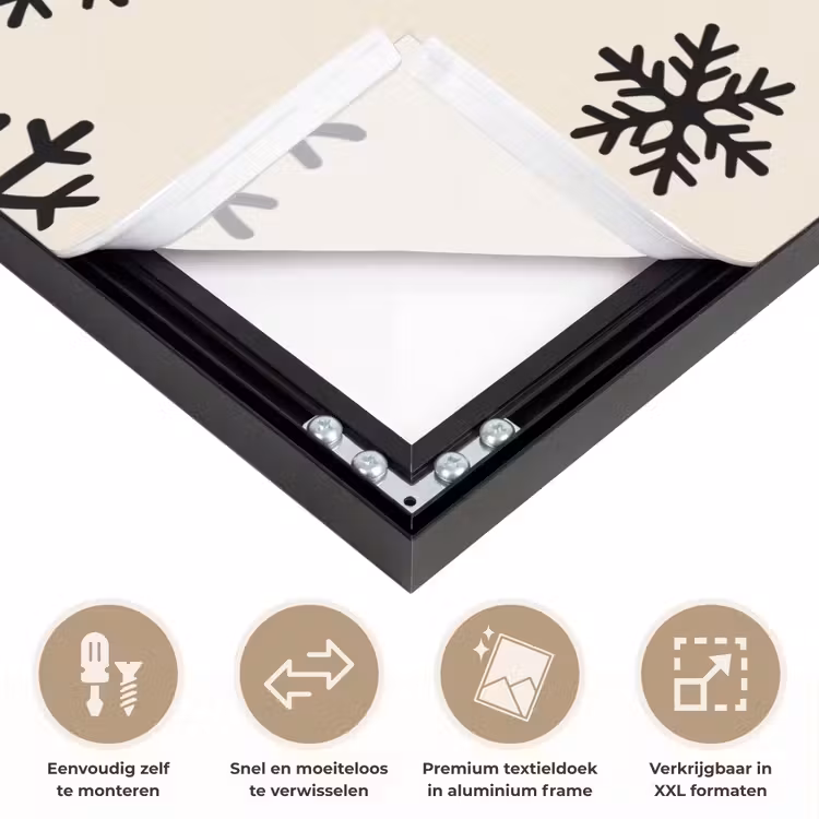 Art frame - Sneeuwvlok - Crème - Wit — 4