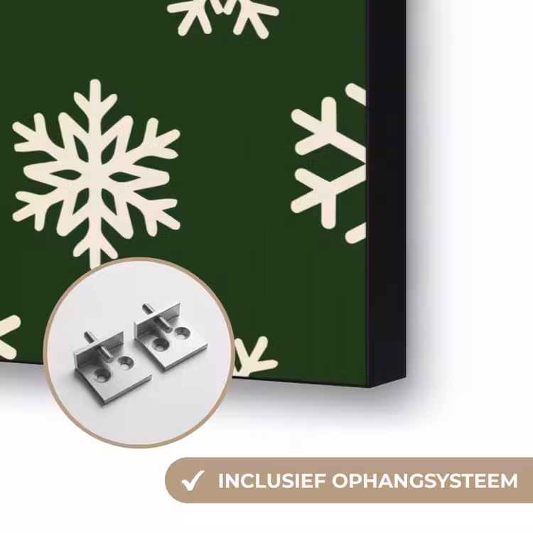 Art frame - Sneeuwvlok - Groen - Wit - Kerst — 6
