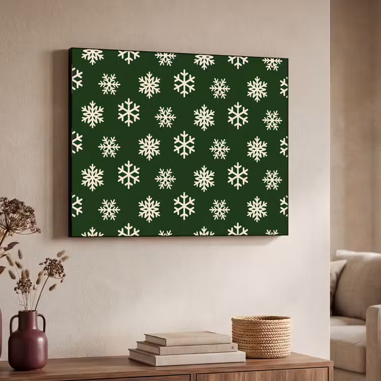 Art frame - Sneeuwvlok - Groen - Wit - Kerst — 7