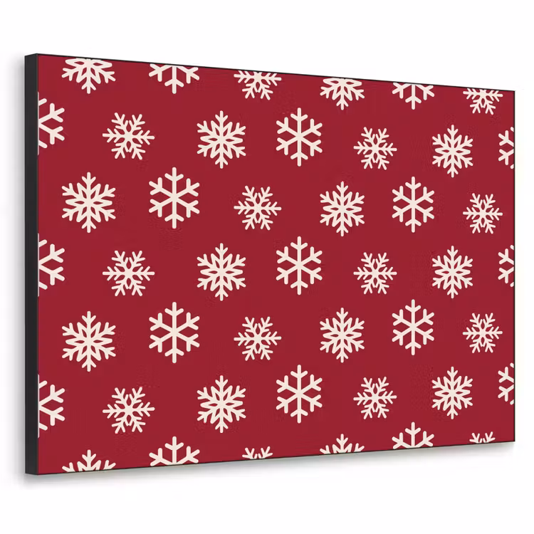 Art frame - Sneeuwvlok - Rood - Wit - Kerst — 1