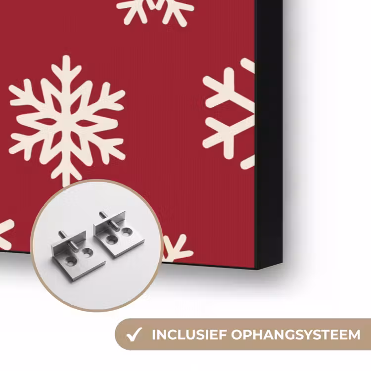 Art frame - Sneeuwvlok - Rood - Wit - Kerst — 6