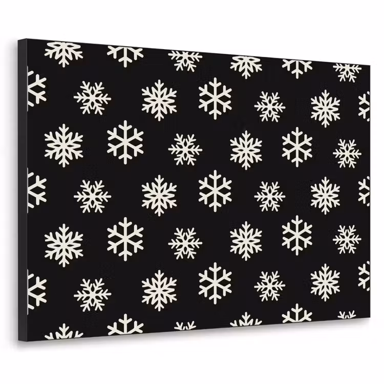 Art frame - Sneeuwvlok - Zwart - Wit - Kerst — 1