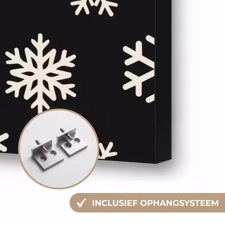 Art frame - Sneeuwvlok - Zwart - Wit - Kerst — 6