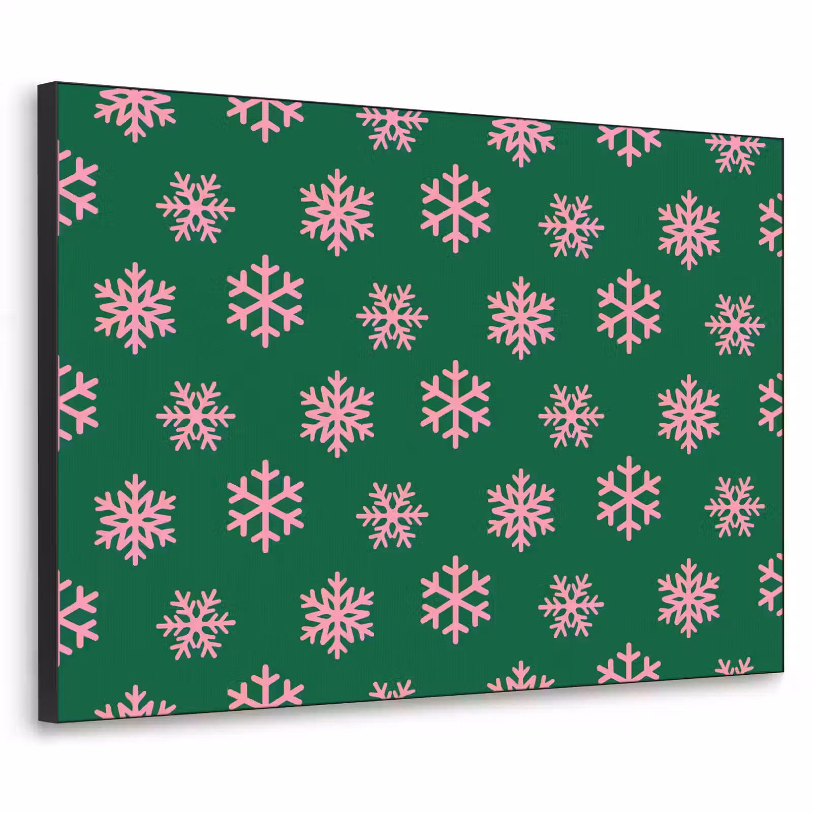 Art frame - Sneeuwvlok - Groen - Roze - Kerst — 1