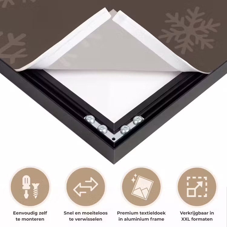 Art frame - Sneeuwvlok - Bruin - Kerst — 4