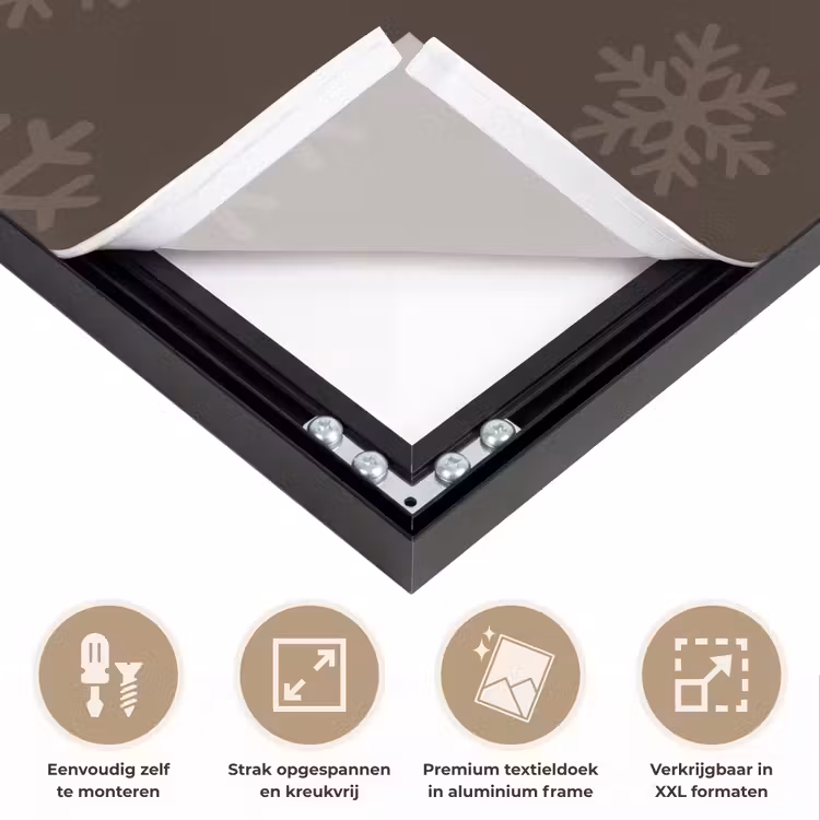 Art frame - Sneeuwvlok - Bruin - Kerst — 8