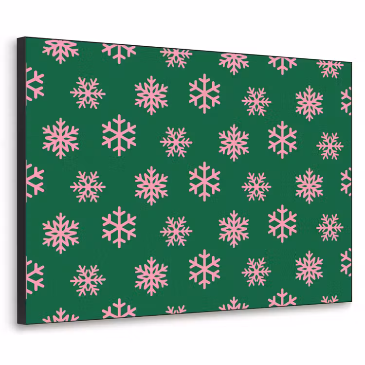 Art frame - Sneeuwvlok - Groen - Roze - Kerst — 1