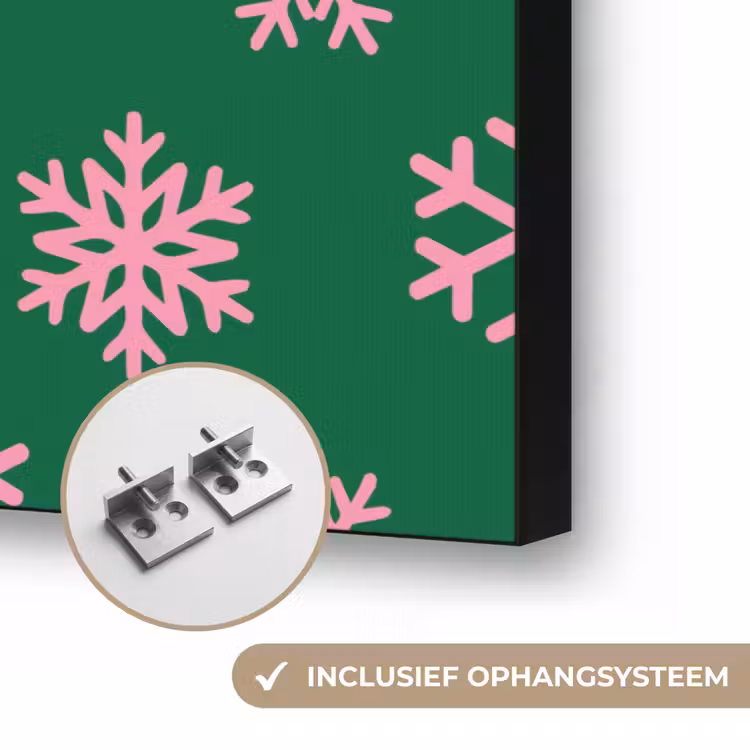 Art frame - Sneeuwvlok - Groen - Roze - Kerst — 6