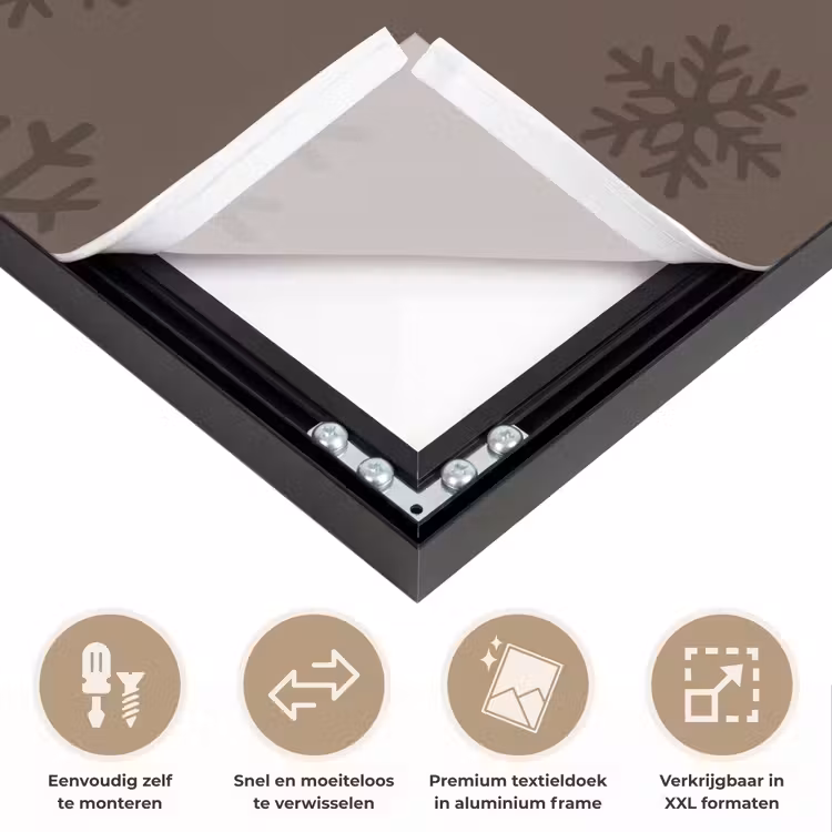 Art frame - Sneeuwvlok - Kerst - Bruin — 4