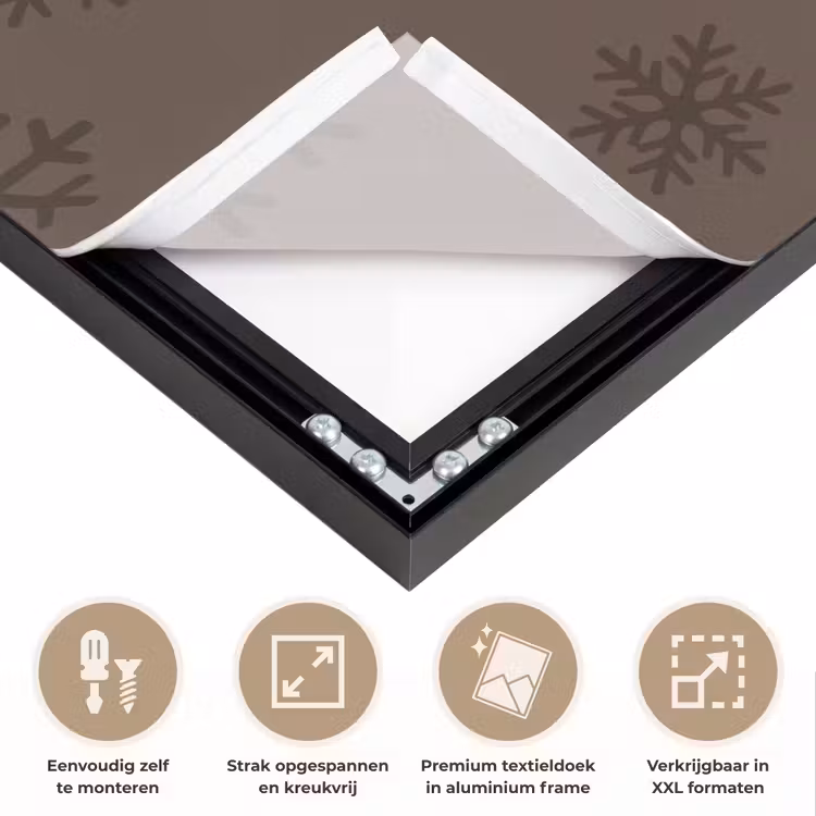 Art frame - Sneeuwvlok - Kerst - Bruin — 8