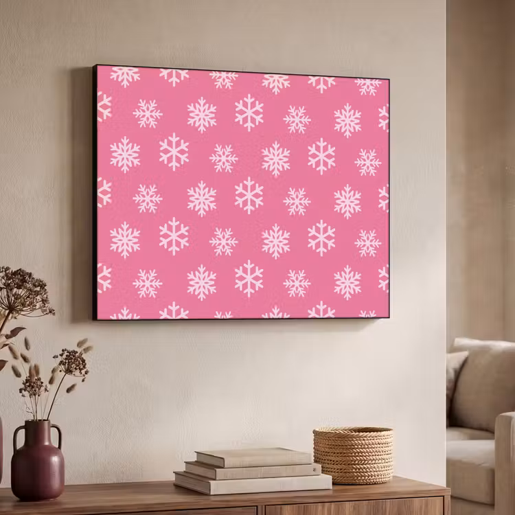 Art frame - Sneeuwvlok - Kerst - Roze — 7
