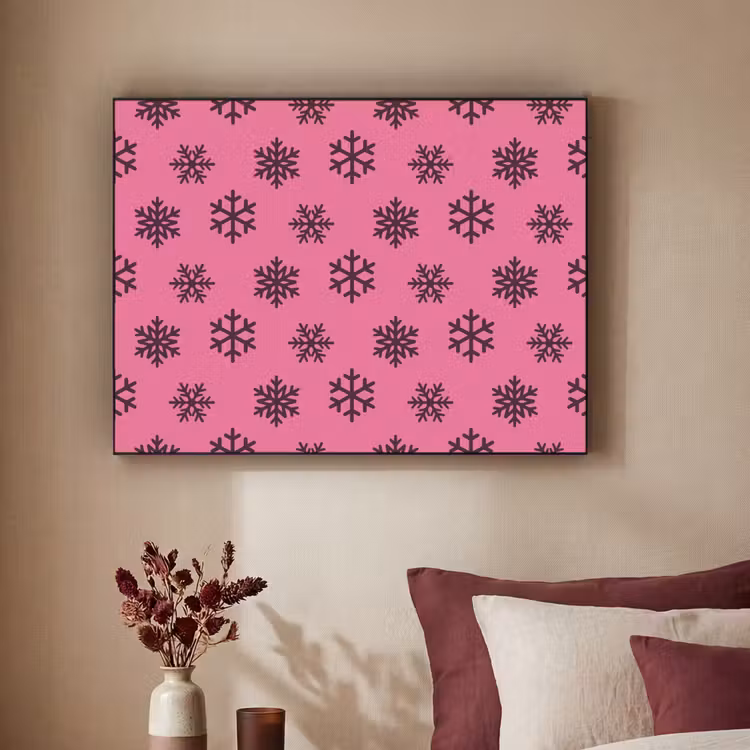 Art frame - Sneeuwvlok - Paars - Roze - Kerst — 3