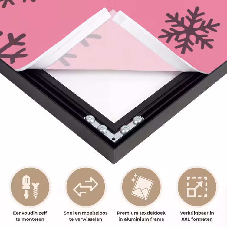 Art frame - Sneeuwvlok - Paars - Roze - Kerst — 4