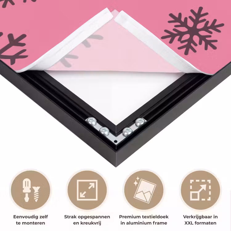 Art frame - Sneeuwvlok - Paars - Roze - Kerst — 8