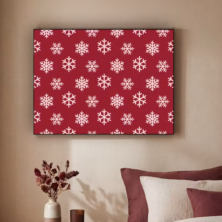 Art frame - Sneeuwvlok - Rood - Roze - Kerst — 3