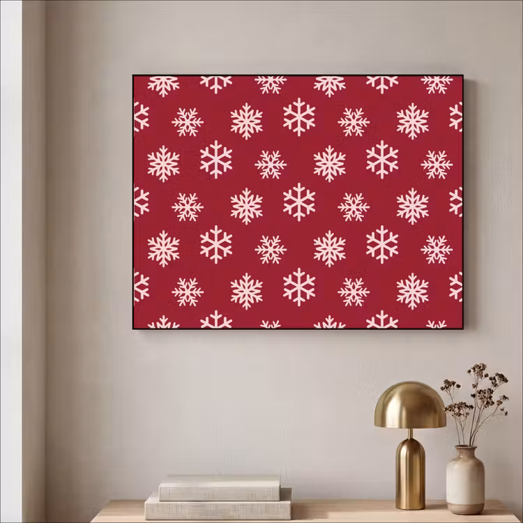 Art frame - Sneeuwvlok - Rood - Roze - Kerst — 5