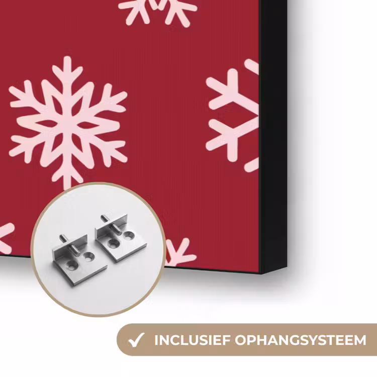 Art frame - Sneeuwvlok - Rood - Roze - Kerst — 6