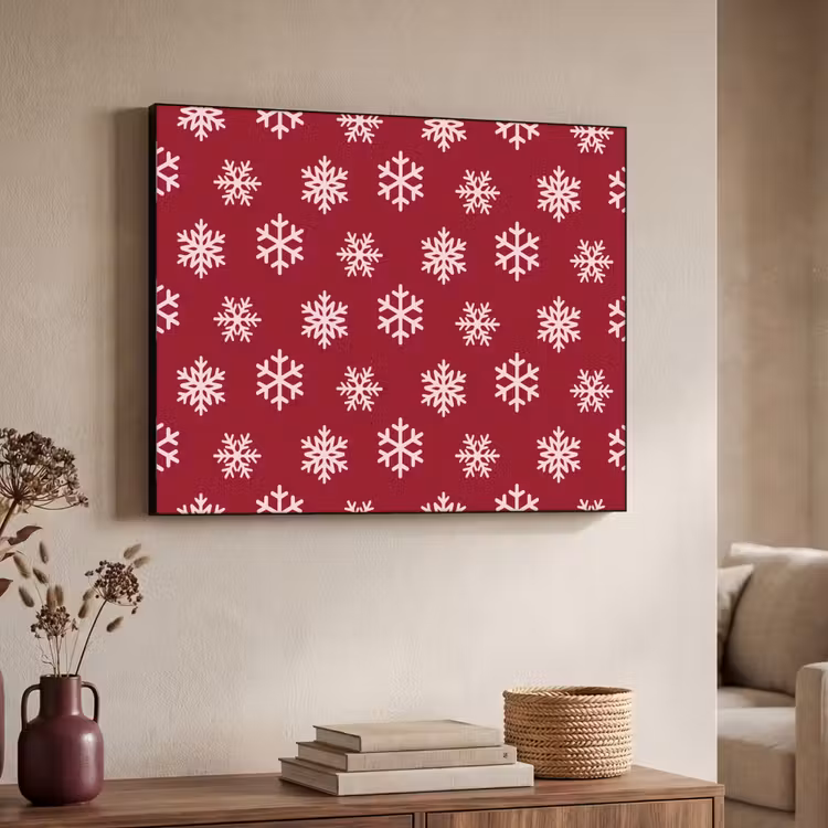 Art frame - Sneeuwvlok - Rood - Roze - Kerst — 7