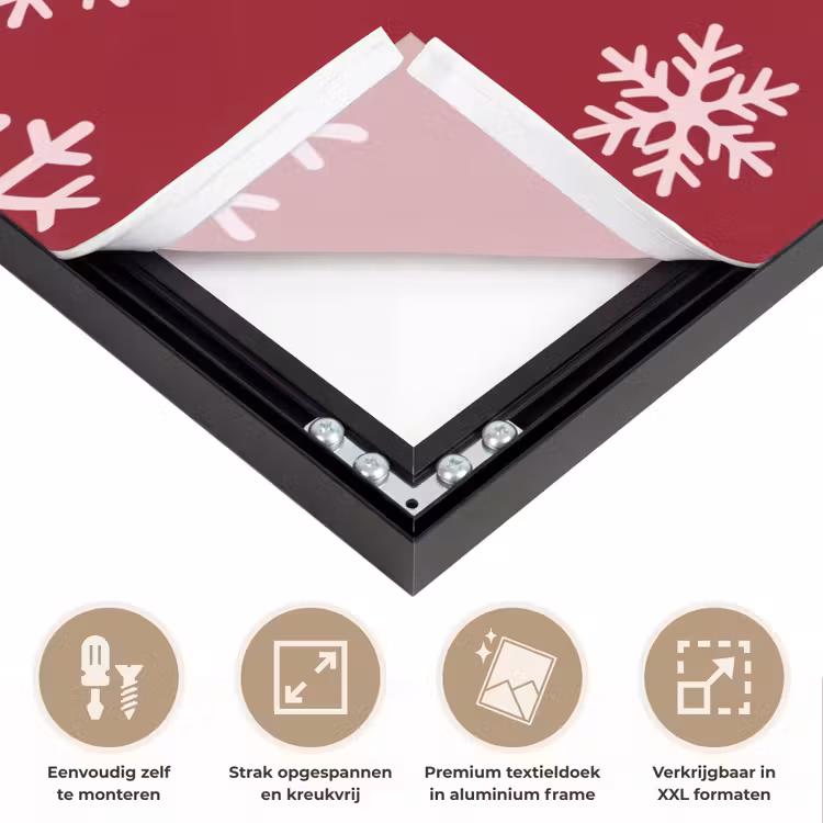 Art frame - Sneeuwvlok - Rood - Roze - Kerst — 8