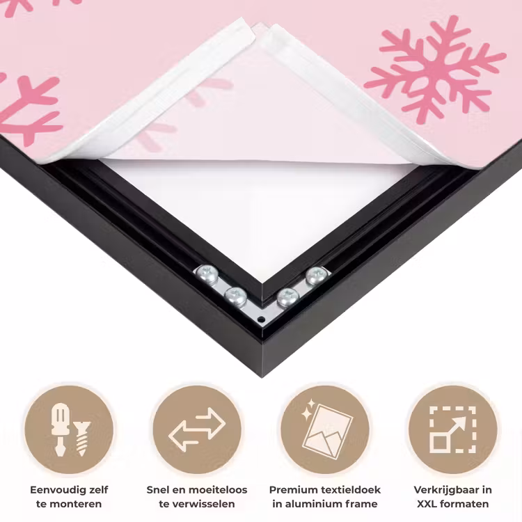 Art frame - Sneeuwvlok - Roze - Kerst — 4
