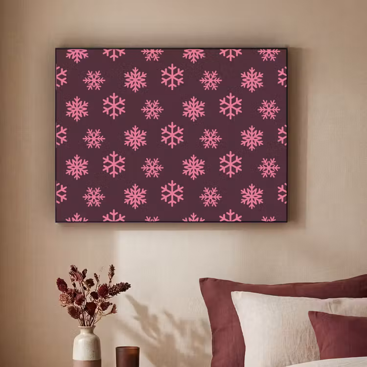 Art frame - Sneeuwvlok - Roze - Paars - Kerst — 3