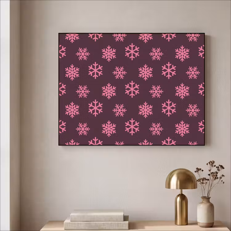 Art frame - Sneeuwvlok - Roze - Paars - Kerst — 5