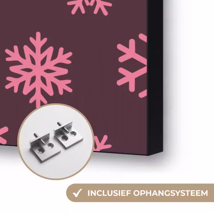 Art frame - Sneeuwvlok - Roze - Paars - Kerst — 6